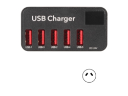 Estación De Carga Usb De 48 W Y 5 Puertos, Cargador De Escritorio Con Adaptador Para Teléfonos Móviles, Portátiles Y Tabletas, Enchufe Australiano.
