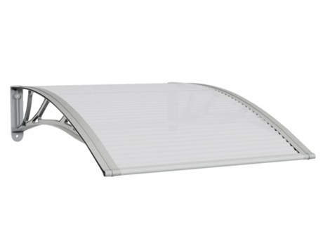 Marquesina Puerta Policarbonato VIDAXL Gris Y Transparente (100x75 cm)