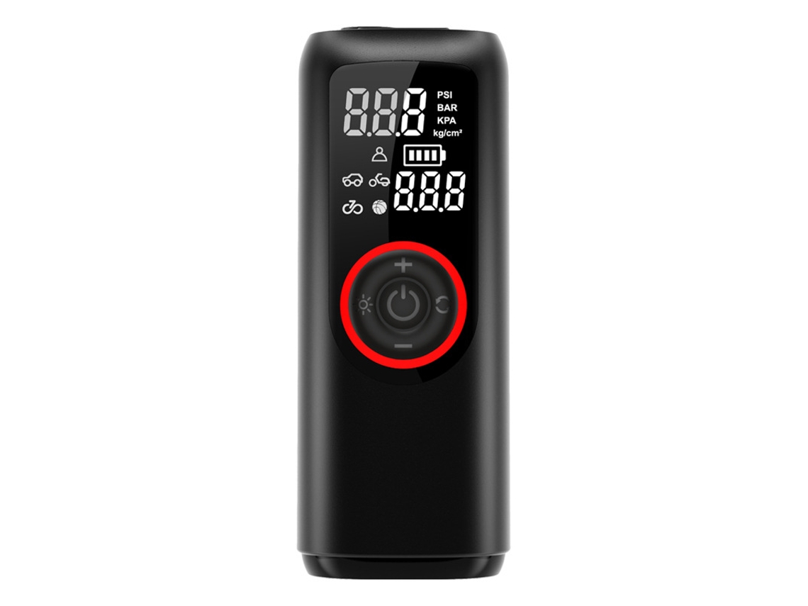 Compresor de aire - Bomba de aire eléctrica 3 veces más rápida que la de otros modelos, batería recargable USB-C - negro BISBISOUS