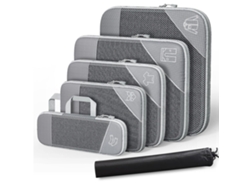 Caja de Almacenaje Plegables Nailon Viaje RNEMITERY Nylon Gris (35x45x6cm)