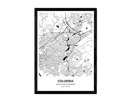 Poster NACNIC Mapa de Columbia USA (A3)