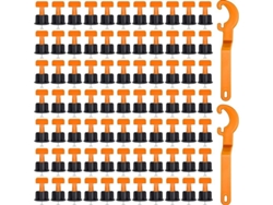 Sistema De Nivelación De Azulejos Reutilizable 100 Piezas Con 2 Llaves Especiales Para Azulejos Cerámicos Y Paneles De Madera