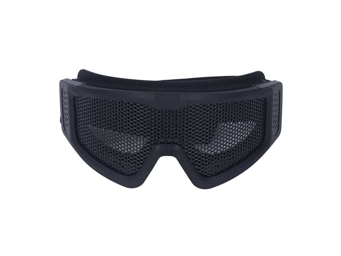 Gafas de seguridad transpirables y resistentes a los impactos con malla para uso en exteriores, color negro.