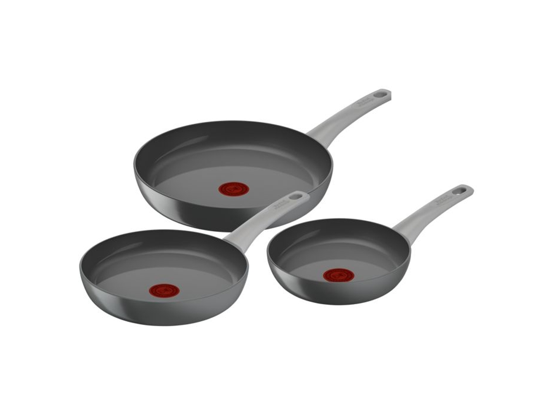 Renovar, Juego de 3 sartenes 20/24/28 cm C4279132 Diseño Ecológico Tefal
