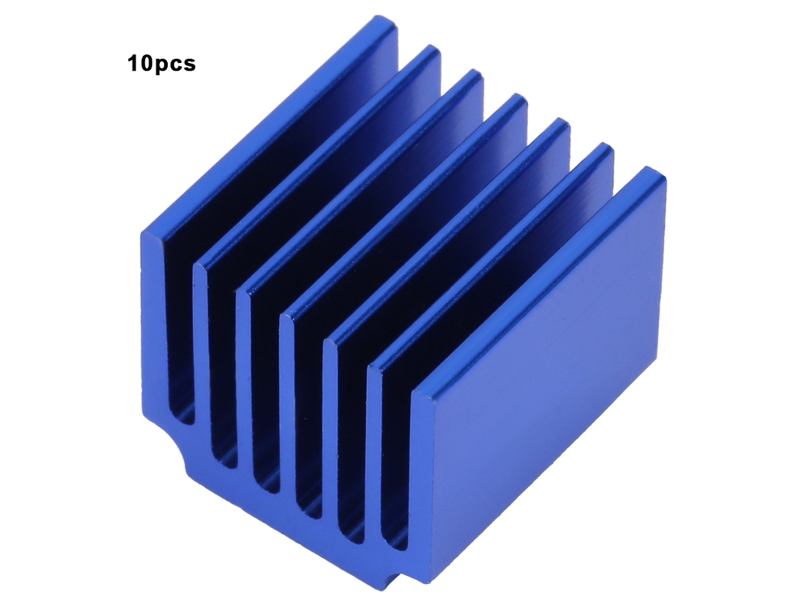10 Disipadores De Calor De Aluminio Azul Q14.5*13*15 Para Chips De Placa Base