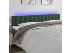 Cabecero Con Led De Terciopelo Gris Oscuro 160x5x78/88 Cm
