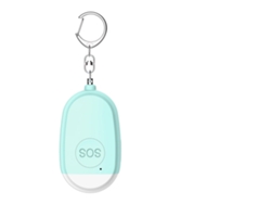 Alarma de emergencia portátil de 130 dB con iluminación, carga USB y llavero de autodefensa para mujer.