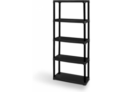 Armario de Exterior OTO TOP ITALY 5 Estanterías de Plástico con Capacidad para 100 Kg, Oto Top Italia para El Hogar (70x30x175Cm)
