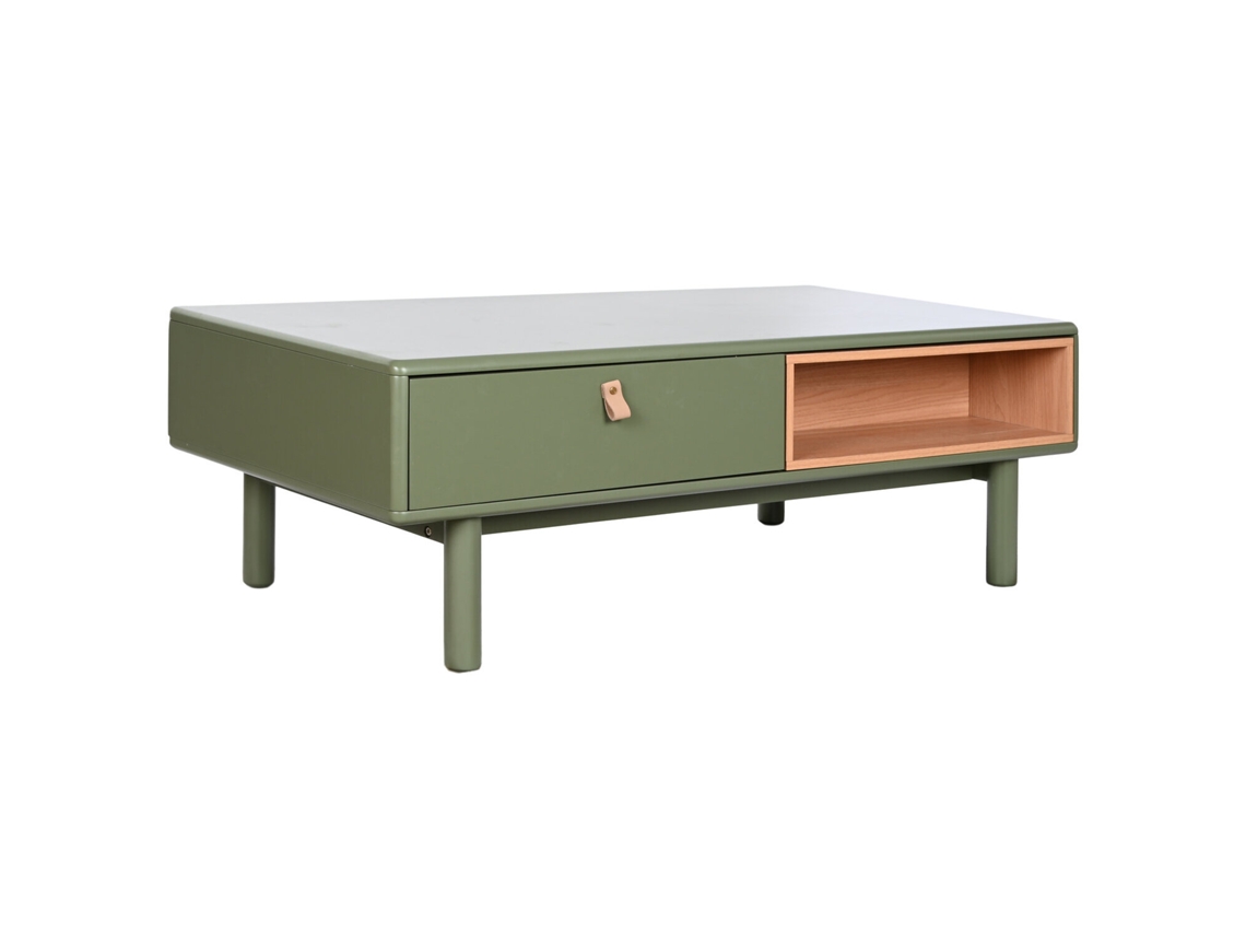Mesa Centro Mdf Pu Verde 120x60x40cm