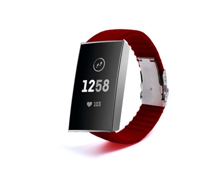 Correa Silicona Stripe Adaptable Fitbit by Google Charge 3 Vino