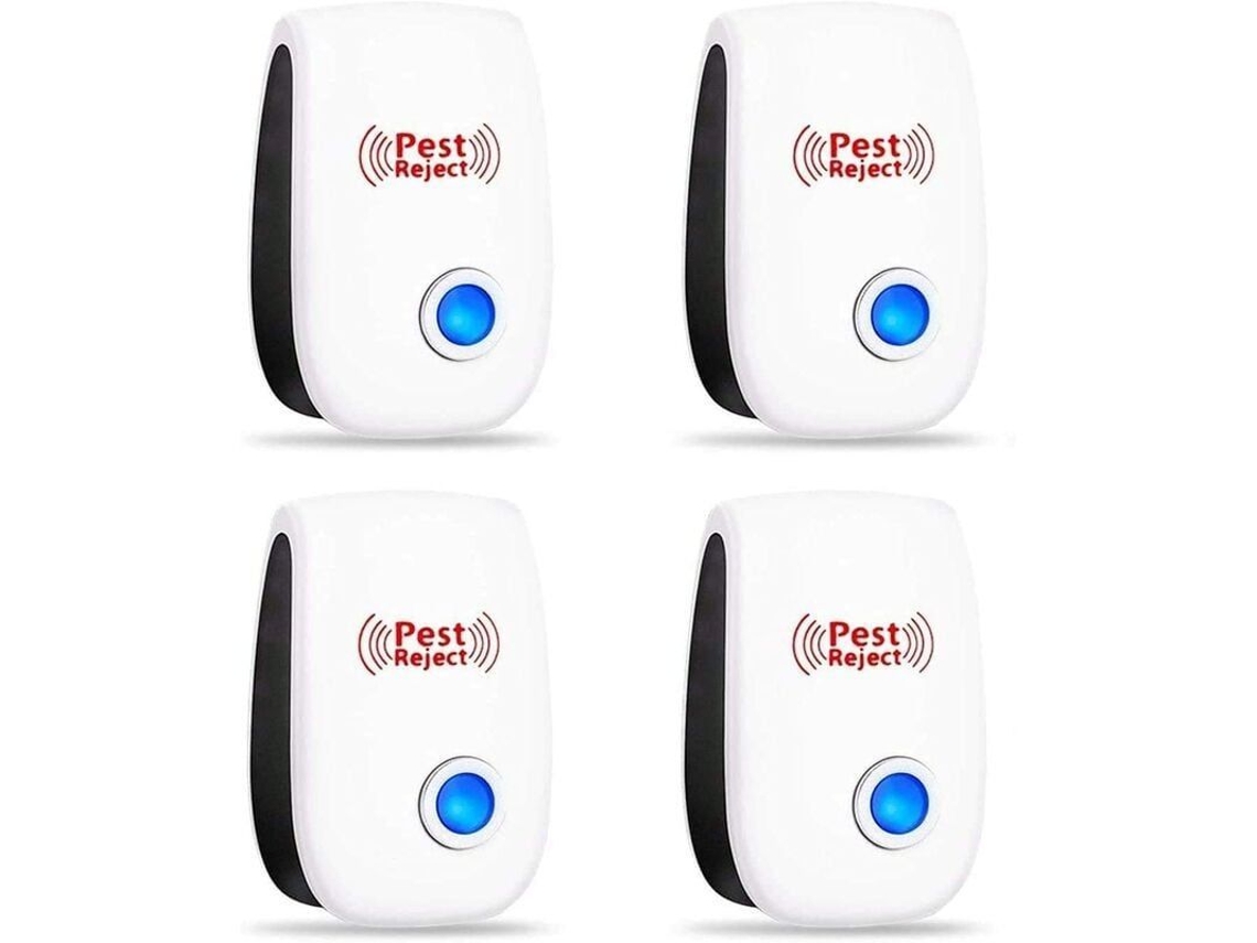 Repelente Ultrasónico Para Roedores, Insectos, Mosquitos Y Moscas - 4 Paquetes Para Uso En Interiores