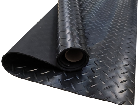 Suelo Goma - Estrias Negro - 3mm - 100x300cm - Composición 100% Caucho - Suelo Caucho - Suelo PVC - Suelo Protector
