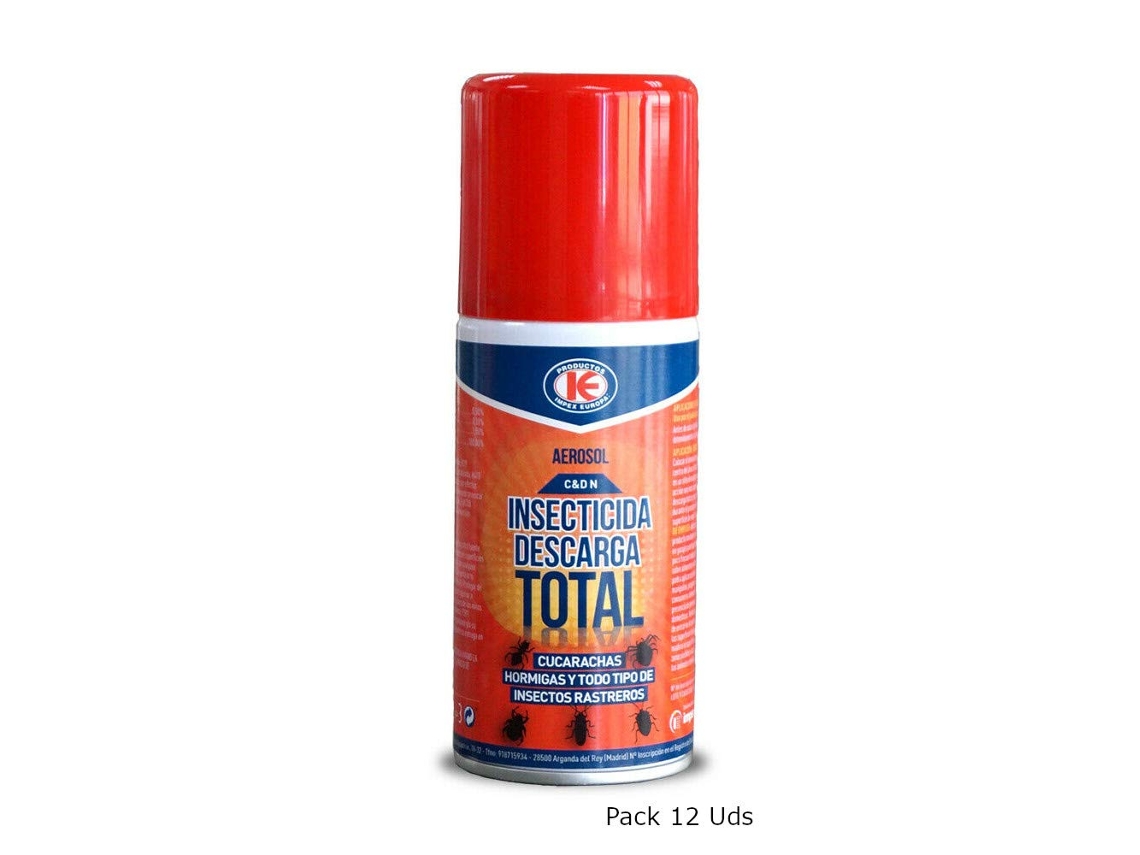 Impex Total Discharge Inseticida Contra Insetos Voadores e Rastejantes Pacote de Poupança 12 x 150 Ml IMPEX EUROPA