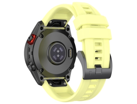 Correa de Silicona liberación rápida para Garmin Fenix 7/Epix Gen2/Descent G1/COROS VERTIX - amarillo