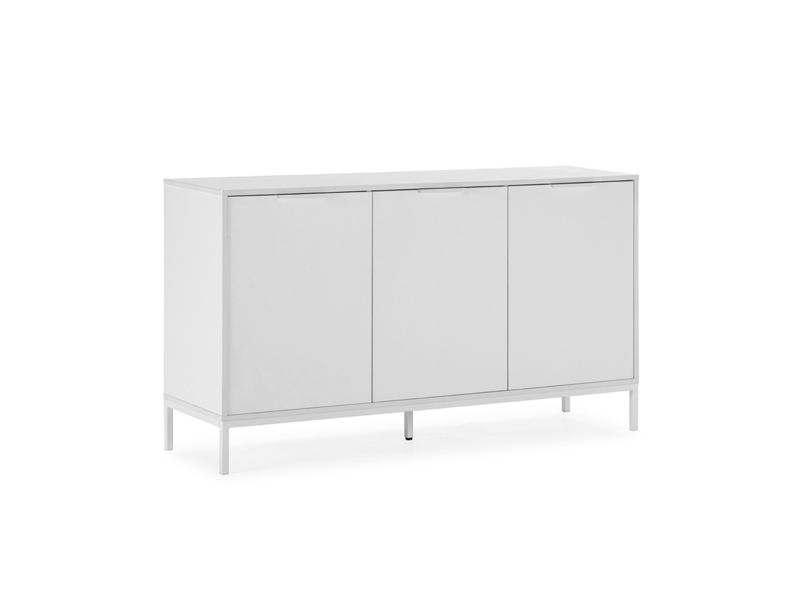 Aparador Auri de 3 puertas color blanco vs Stock en oferta