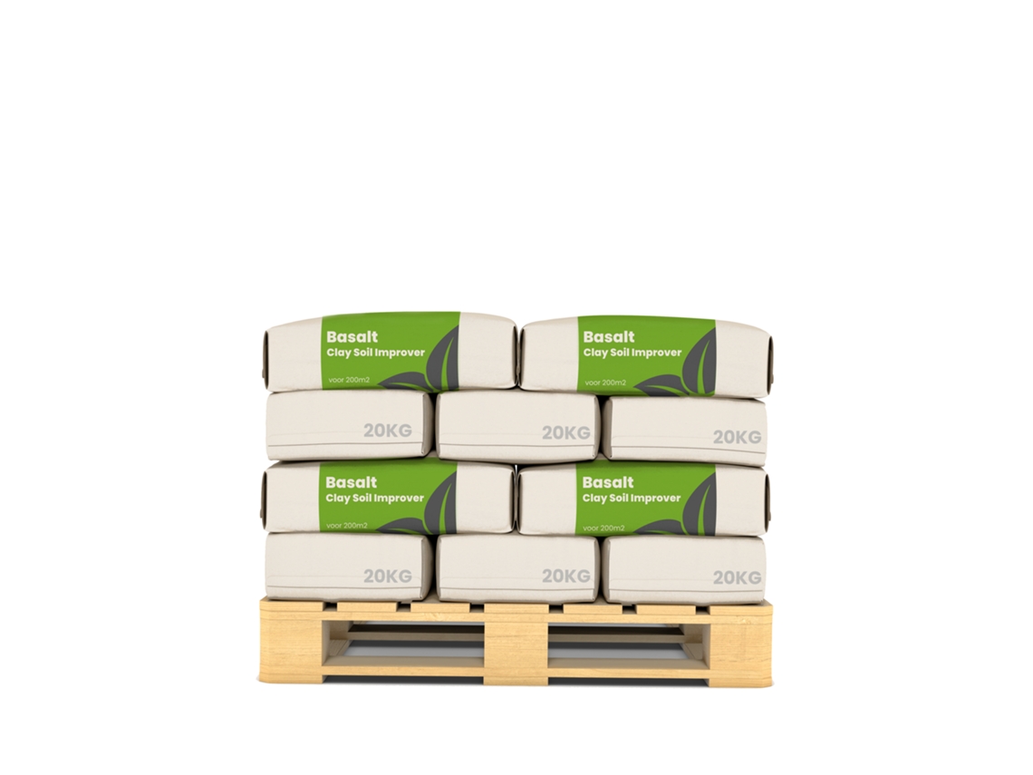 Mejorador de Suelo de Harina de Basalto para Suelos Arcillosos (24x 480 kg – para 4800 m2) - Organifer
