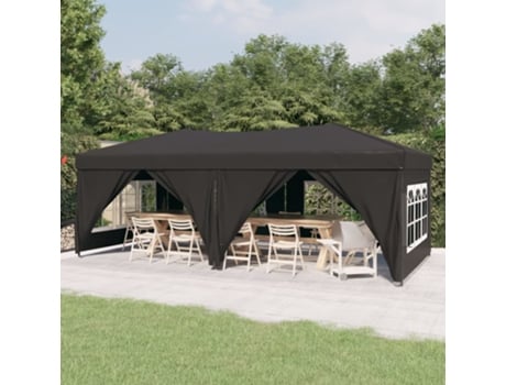 MAISON EXCLUSIVE Carpa para fiestas plegable con paredes gris antracita 3x6 m