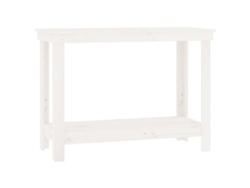 Maison Exclusive - Banco De Trabajo De Madera Maciza De Pino Blanco 110x50x80 Cm