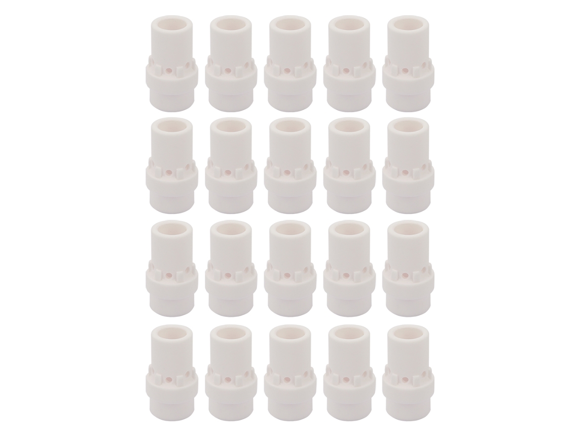 20 Peças Difusor De Gás Cerâmico Anel De Turbulência Acessórios Para Binzel 36kd Soplete De Solda E Corte