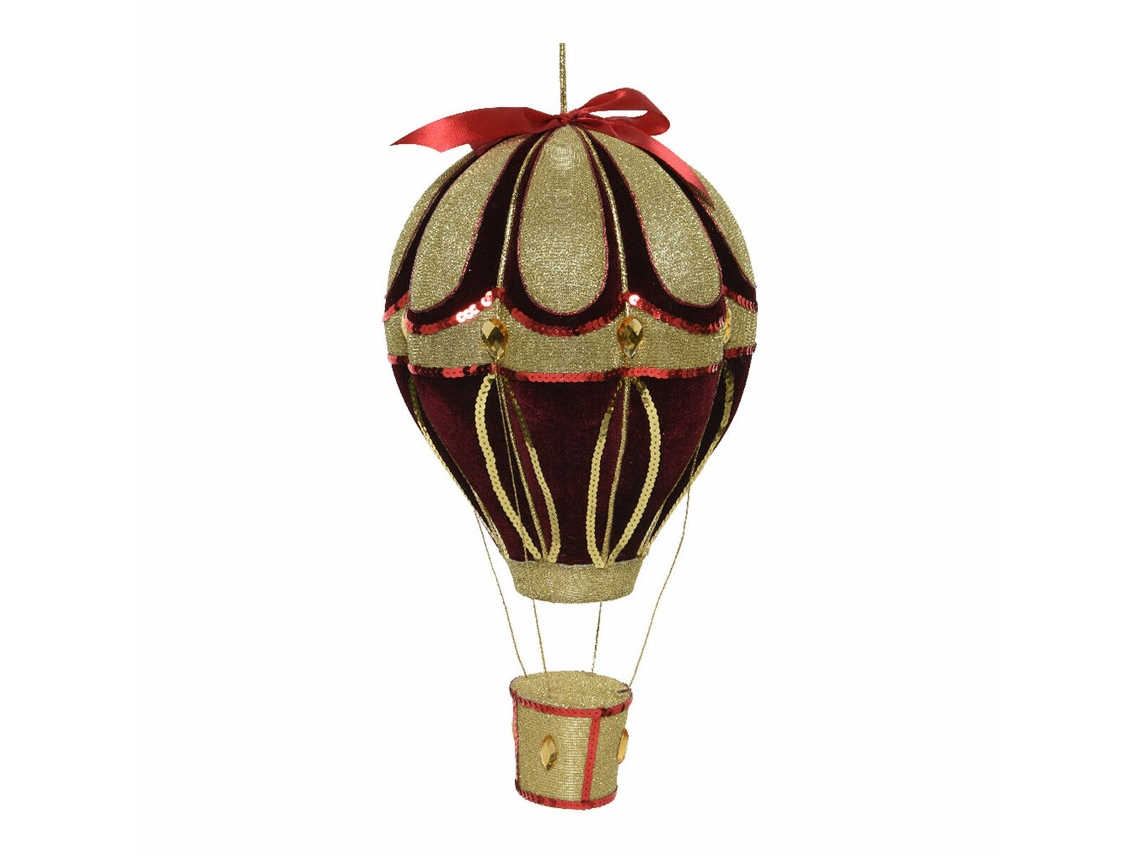 Adorno Natalício Poliéster Veludo Globo 23 X 40 cm
