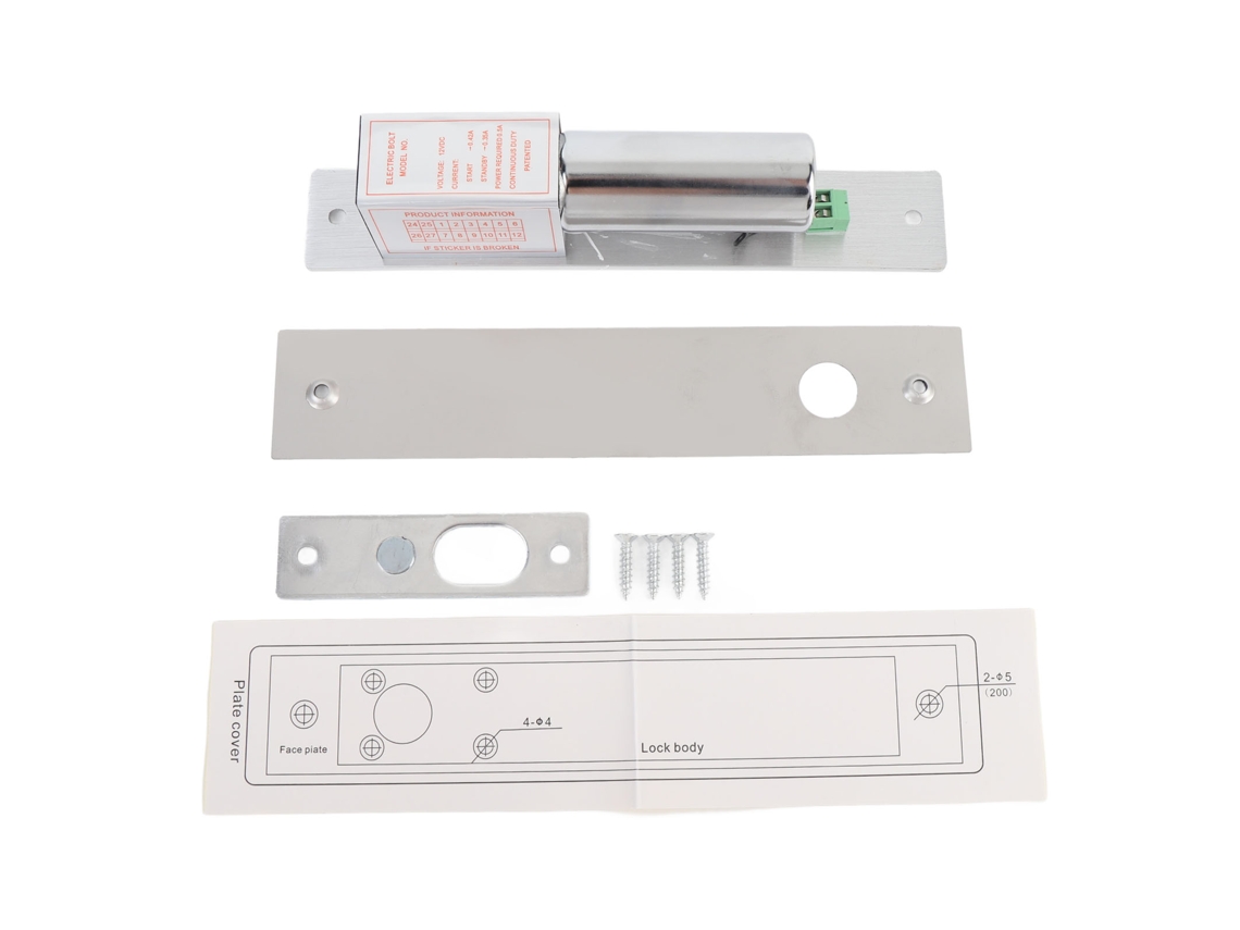 Cerradura eléctrica de 12 V para control de acceso.