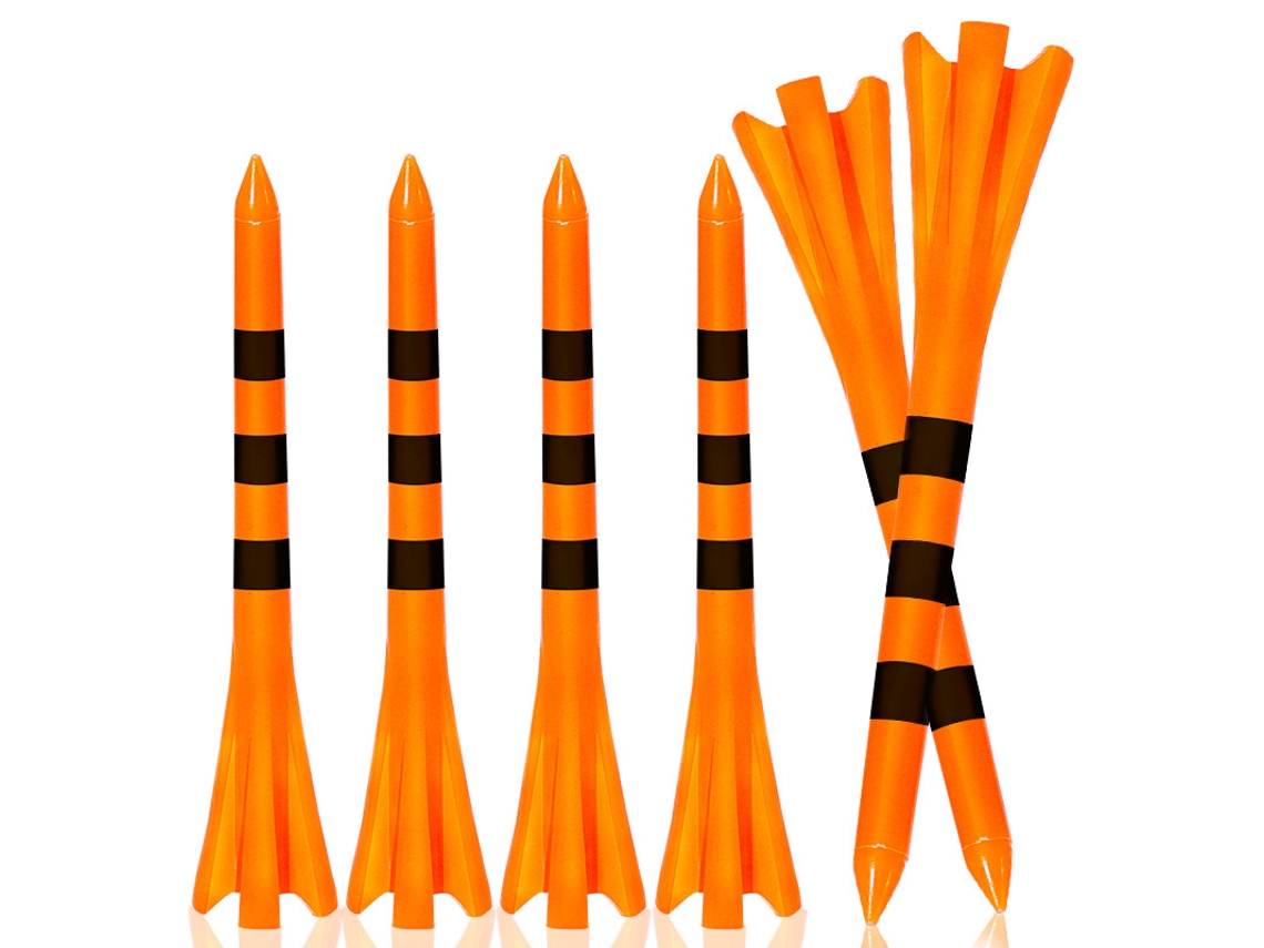 Juego de 50 tees de golf, accesorios para tees de golf naranja Digitallab
