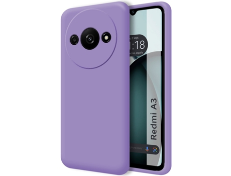 Funda Ultra Morada para Xiaomi Redmi A3 TUMUNDOSMARTPHONE Silicona Líquida Textura Suave Morado