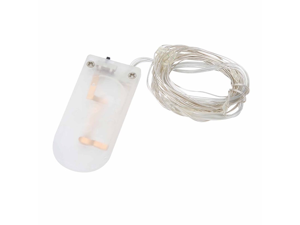2026-luces De Cadena Led De Alambre De Cobre 2m Impermeables Diy Bonitas Para Decoración Hogar Patio Fiesta Blanco