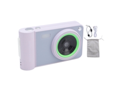 Câmera Digital 1080p Com Zoom 16x Tela 2.8 Polegadas Anti Shake Luz De Preenchimento Portátil Compacta Para Estudantes Roxo Claro