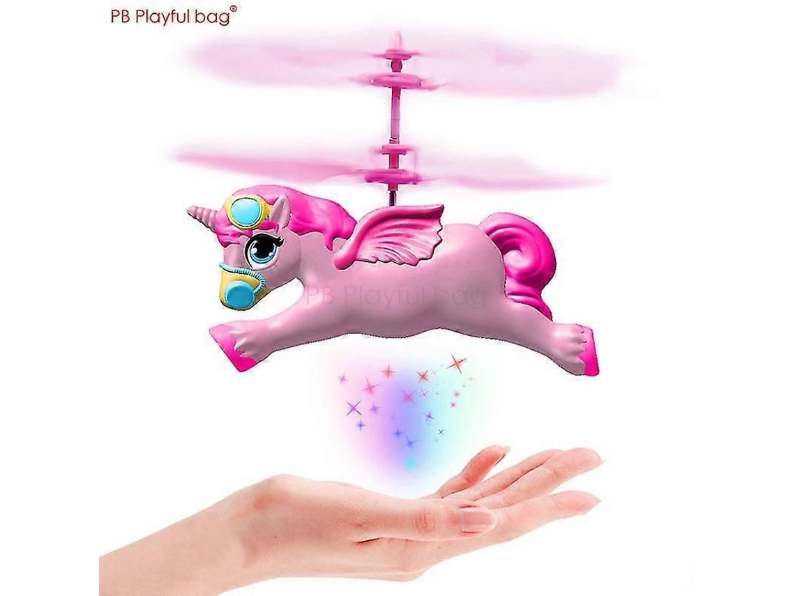 Drone Unicornio Volador Con Sensor De Gestos Juguete Usb Para Niños Regalo 12+