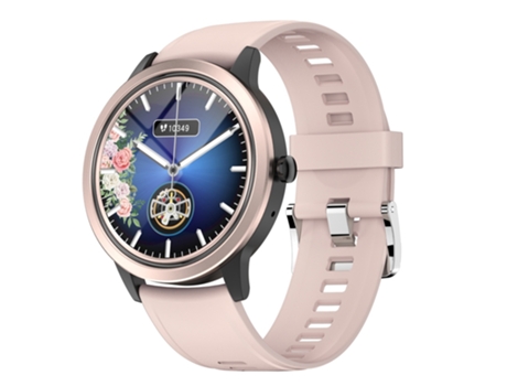 EKO Reloj conectado Bluetooth 5.0 con antirrobo y pulsera de silicona Rosa