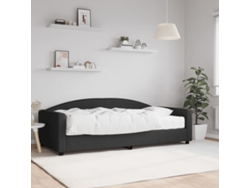 Sofá Cama Con Colchón Tela Negro 100x200 Cm