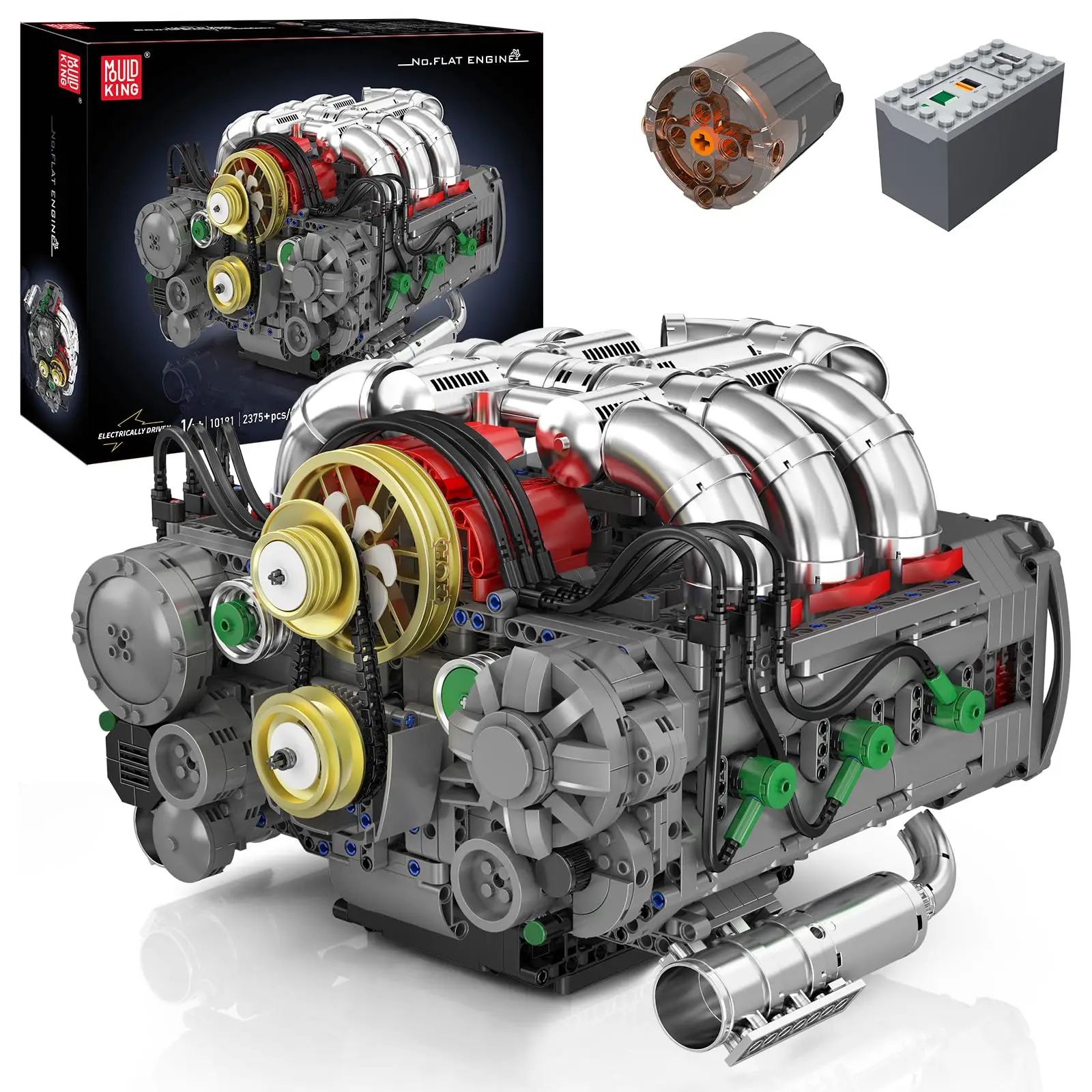 (10181) Kit De Modelo De Motor De Seis Cilindros Opuestos Horizontalmente De 2375 Piezas