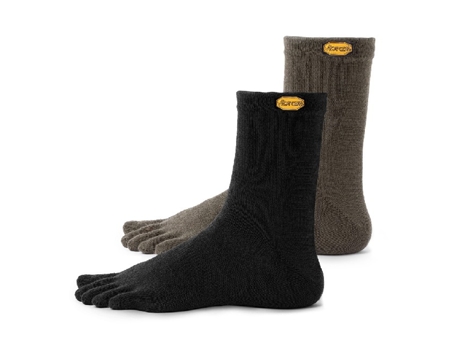 Pack 2 Calcetines Con Dedos VIBRAM Fivefingers Wool-Blend Crew Unisex (Lana - Negro - S)