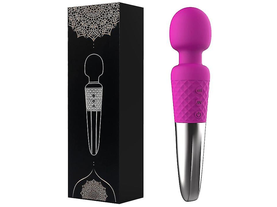 Masajeador Inalámbrico Impermeable Yizhood, Masajeador Personal Portátil Para Aliviar La Espalda Y El Cuello, Con Bolsa De Viaje, Morado