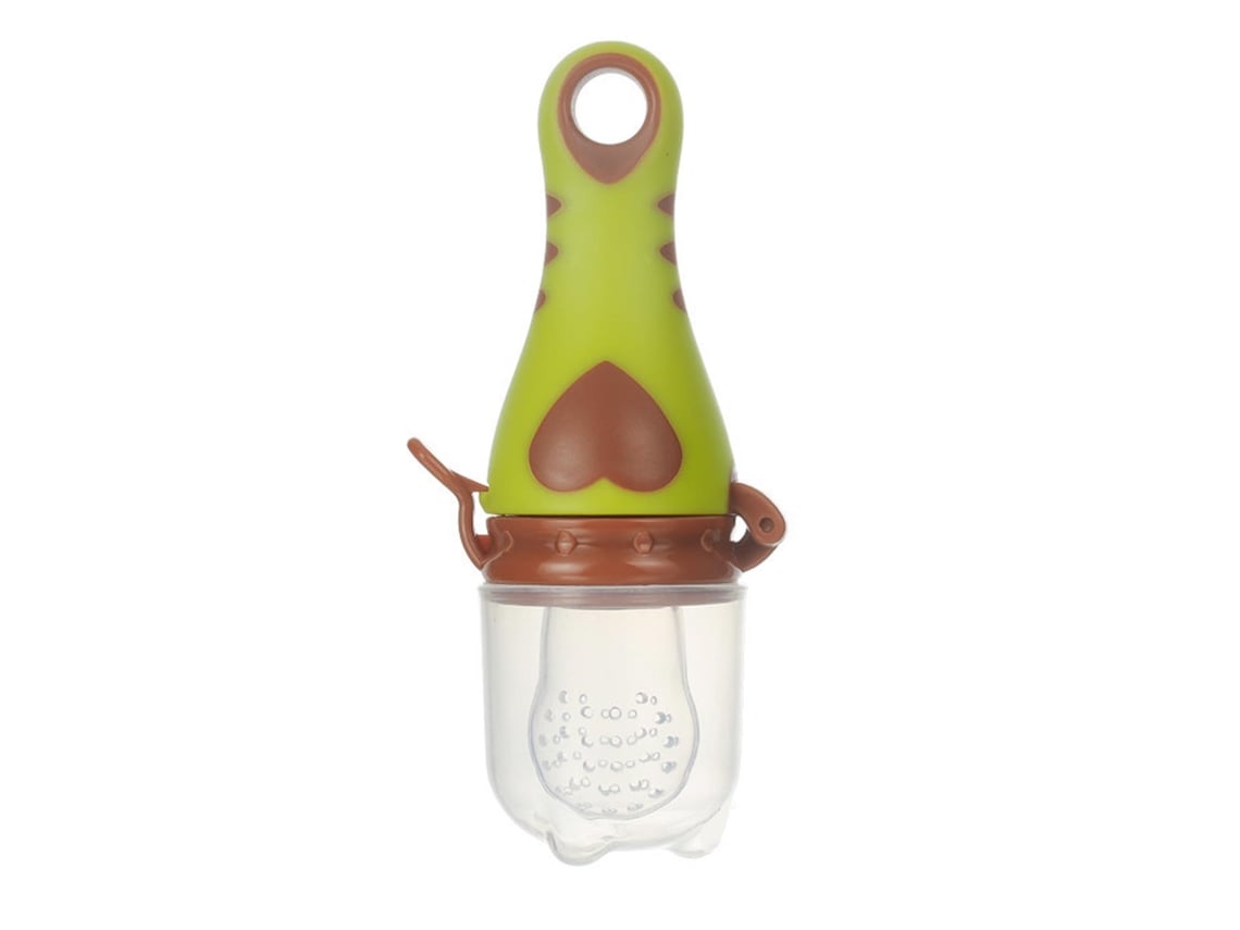 Alimentador De Frutas Para Bebés, Silicona, Mordida Suave, Apto Para Alimentos, Verde