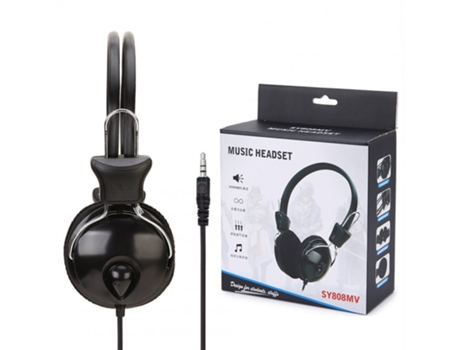 Auriculares Gamer Wired Low 3.5mm Plug plegable portátil de alta fidelidad Sy808 para teléfono Tablet Black