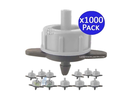 Gotero Autocompensante 4 Litros/Hora Desmontable Pack X 1000 Gotero Pinchado Apto para Microtubo SUINGA