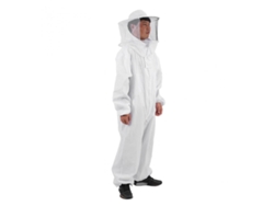 Traje de apicultor profesional de cuerpo entero con velo y sombrero redondo, blanco, talla XL