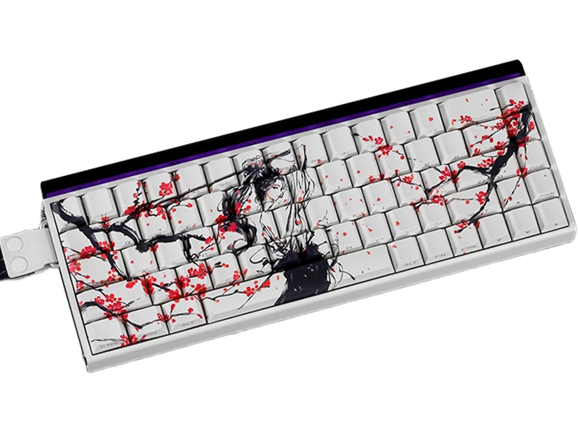 Teclas Con Diseño Ansi Isos, Perfil Original, Pbts Plum Blossom, Ajuste Lateral A Presión.