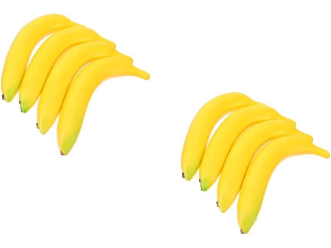 juegos de decoraciones de plátano en miniatura para bodas, juguetes falsos, pequeños artificiales