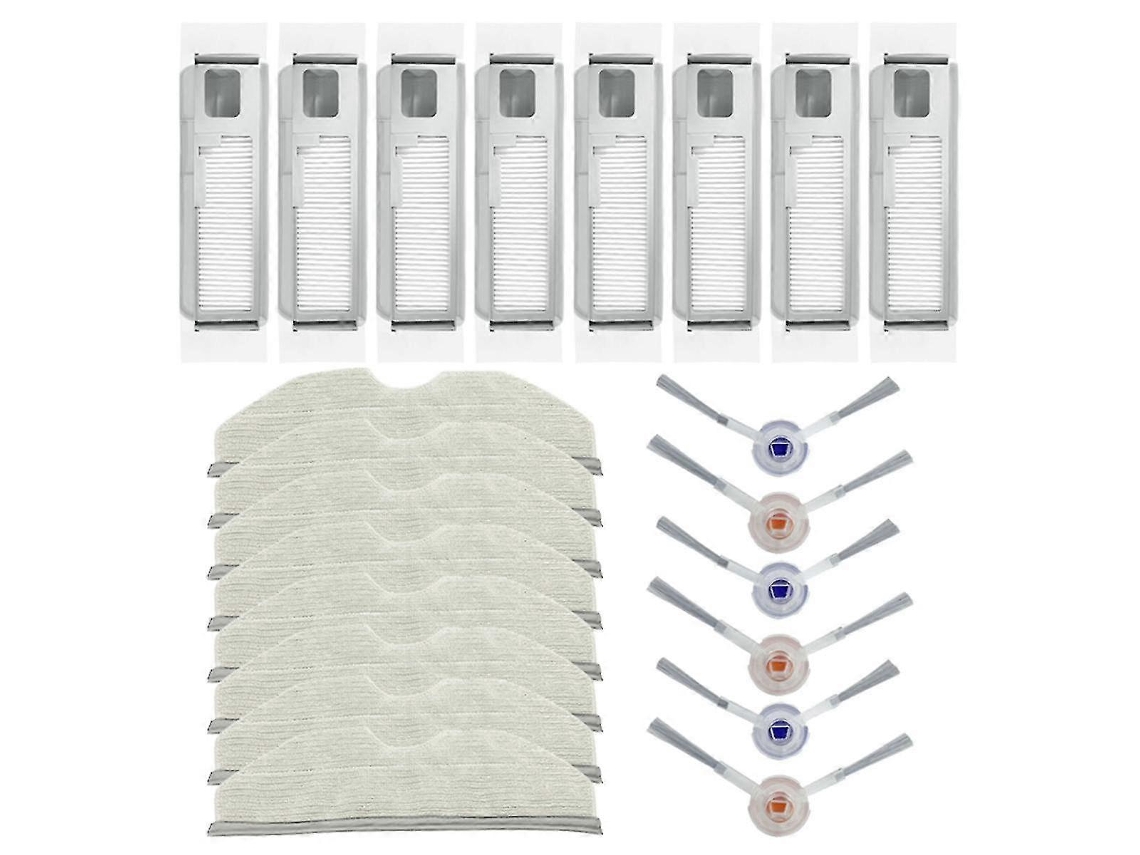 Piezas de repuesto compatibles con Freo X Plus: accesorios, cepillo lateral, filtro HEPA, bolsa para polvo, paño de fregado.