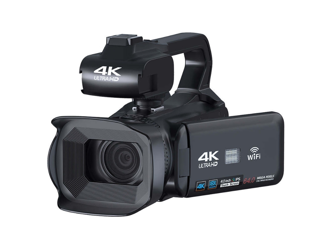 Videocámara Ohpa Rx200 negra (zoom digital 4k de 18x)