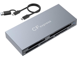 Lector De Tarjetas Usb 3 Cfexpressb 6 En 1 Con 2 Ranuras Para Tarjetas Sd/tf/ms/xd Y Adaptador De Memoria Para Lectura Simultánea.