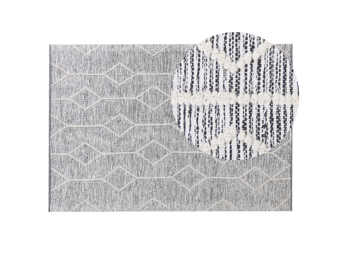 Alfombra de pelo corto BELIANI Edremit de Algodón Gris 140x200