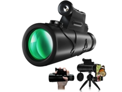 Telescopio Ushion 12x50 FMC con revestimiento multicapa de banda ancha, apto para montañismo y astronomía, color negro.