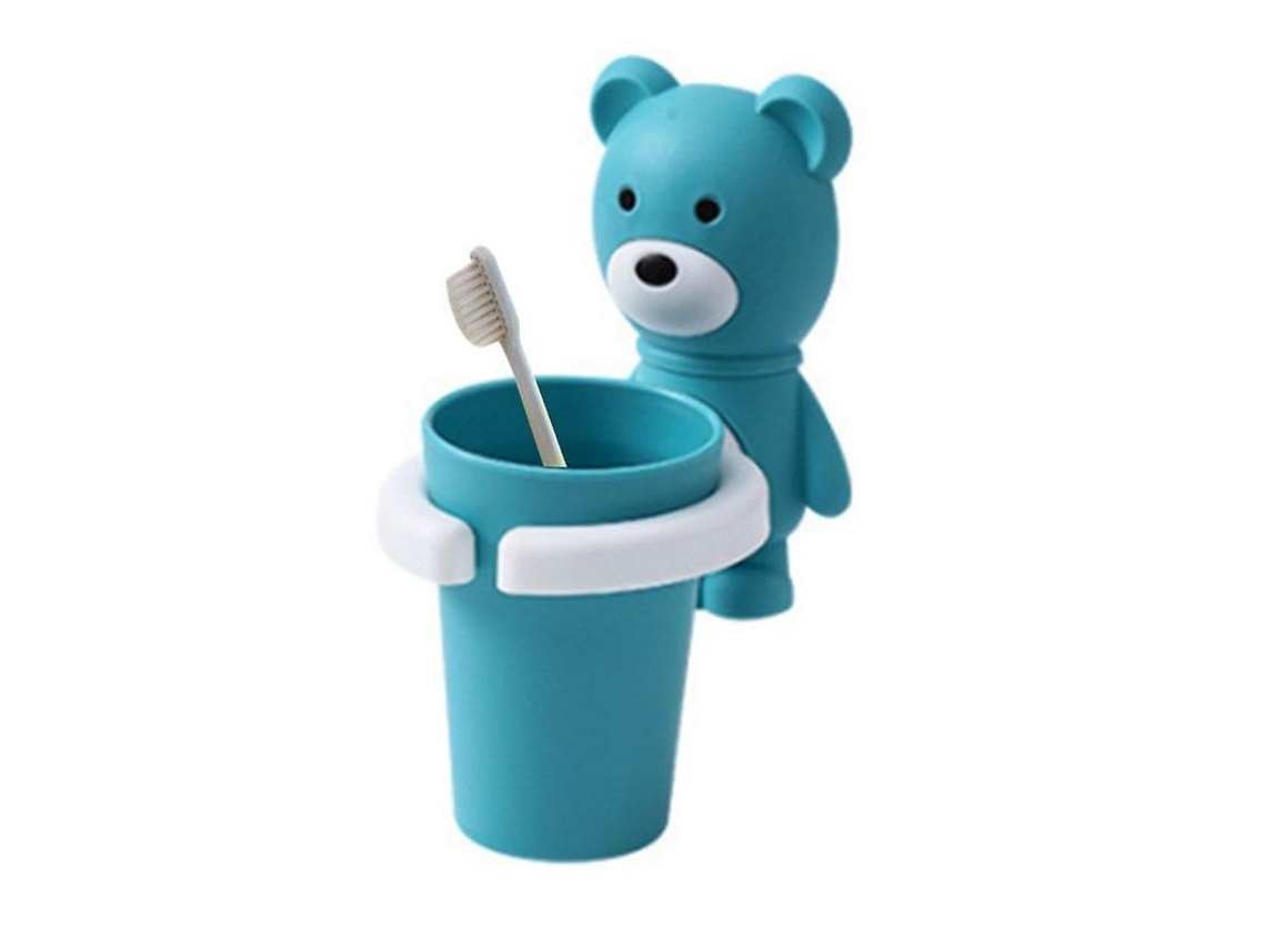Soporte Para Cepillos De Dientes Infantil Con Diseño De Dibujos Animados Y Montaje En Pared Sin Dejar Marcas.