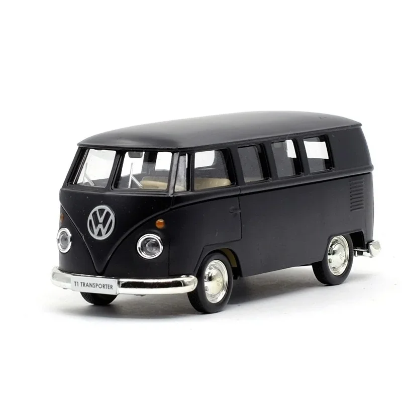 Minibús De Juguete De Aleación Fundida A Presión (negro) A Escala 1/36 - Adorno De Modelo