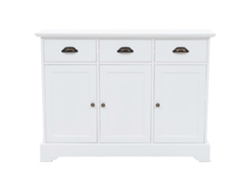 Maison Exclusive - Aparador Con 3 Puertas Mdf Y Madera De Pino 105x35x77,5 Cm