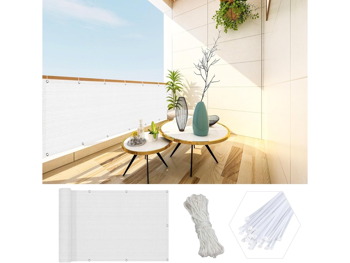 50 X 200 Cm, Cortavientos, Hdpe, Resistente Al Viento, Protección Uv, Para Balcón